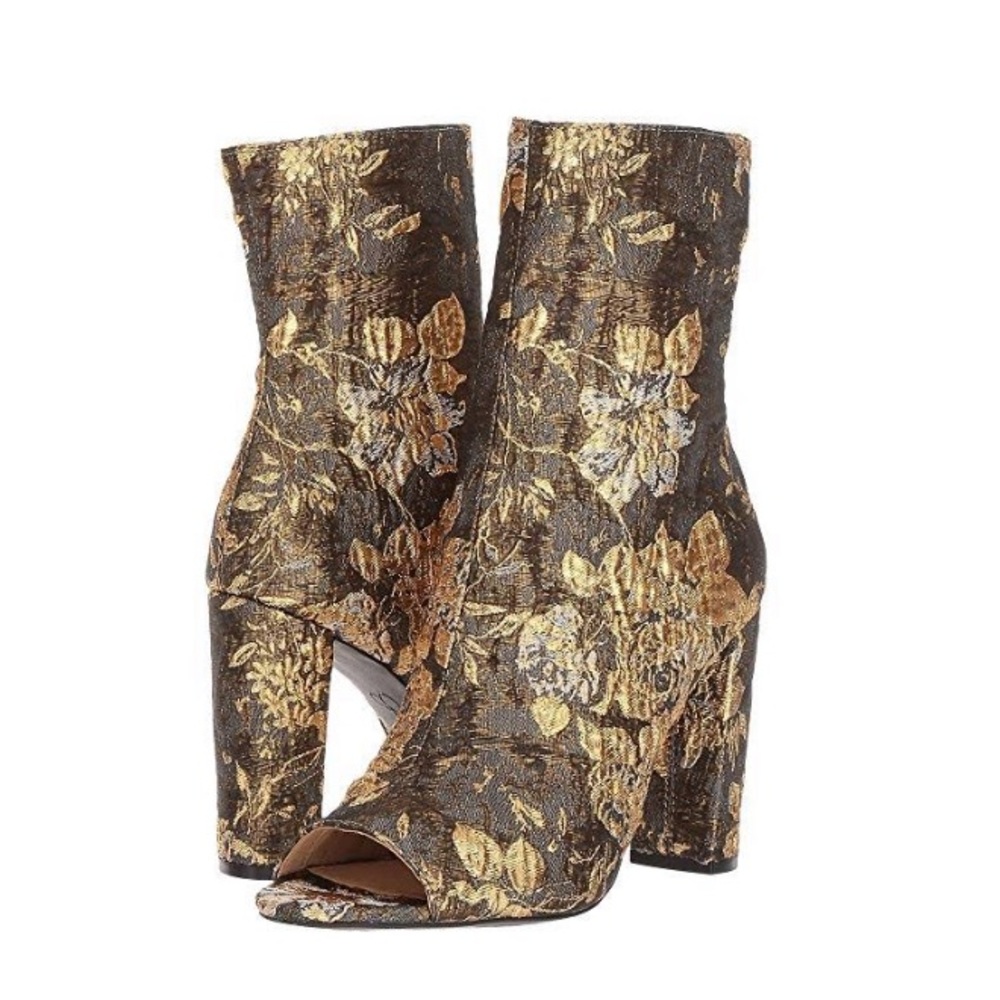 Js Elara Metallic Print Open Toe Heels - image 2